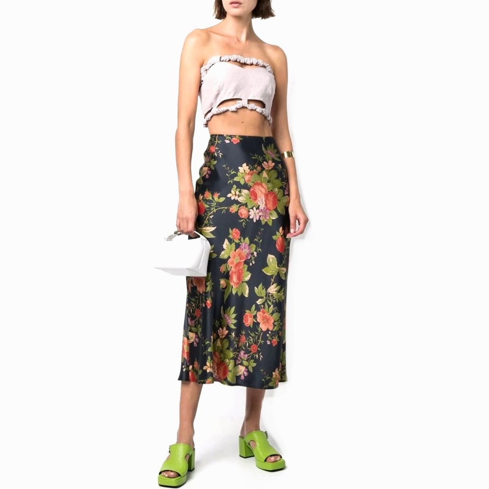NEW GANNI PURPLE STRAPLESS CROP TOP - Picture 10 of 11